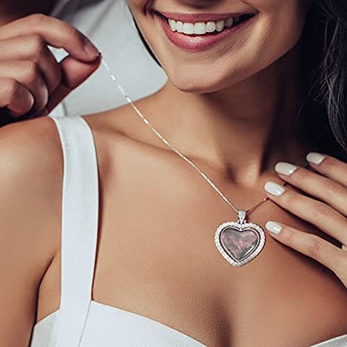 Hicarer 24 Pcs Rhinestone Pendant Trays Set Including 8 Heart Shape Double Sided Blank Pendant Charms with 16 Glass Domes Blank Discs Necklaces Halloween Jewelry Making