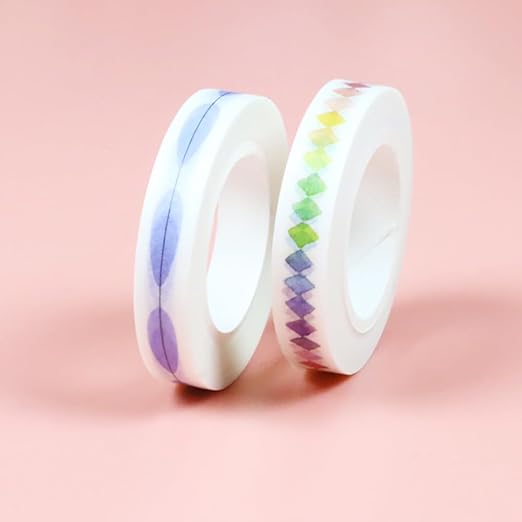 15 Rolls Slim Washi Tape Set, Leaves, Floral, Aesthetic Strips, Cute Pink Dog Paws, 0.3" (8mm) Wide, Long Nature Decorative Tape for DIY Crafts, Junk Journaling, Planners, Gift Wrapping Masking Tape