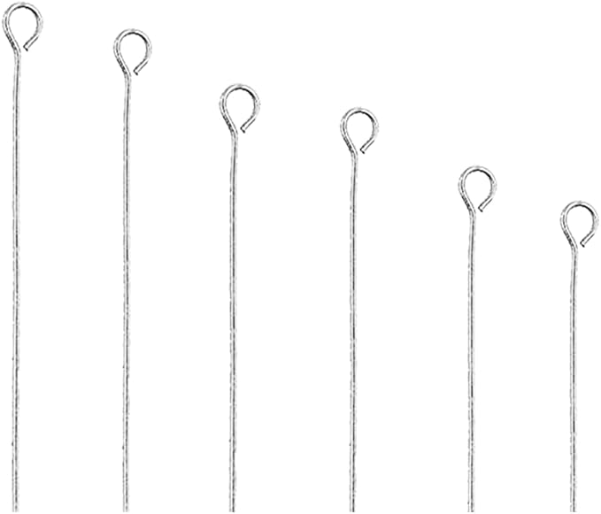 Mandala Crafts Stainless Steel Eye Pins for Jewelry Making Earring Making Supplies - Jewelry Findings Open Eye Head Pins for Earrings DIY Bracelets Rosary Charms