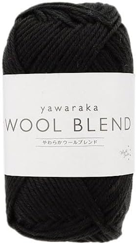 Yuzawaya Yawaraka Wool Blend Yarn, Sport Weight, 70% Wool 30% Acrylic, 1 Skein (40g), 120 Yards (110m), Color 12 - World Festa