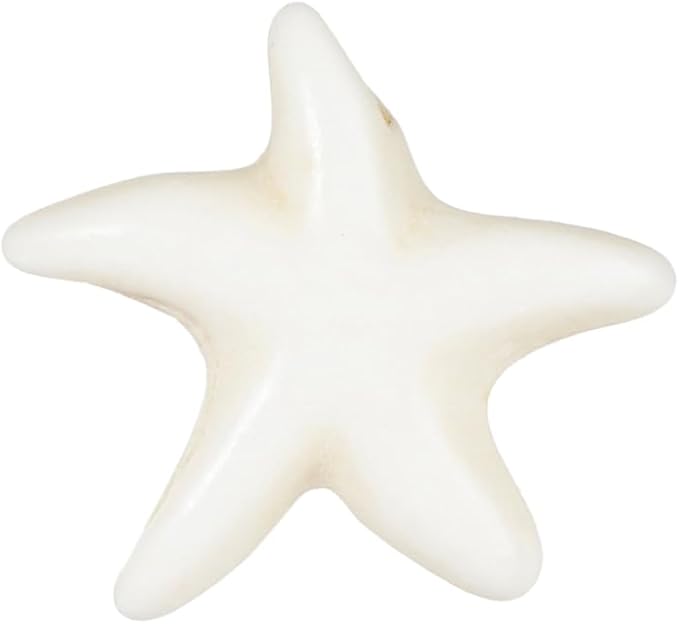 70pcs Cute Starfish Beads and Charms Set Turquoise Spacer Beads, for Charm DIY Jewelry Making Kit (White（Starfish）)