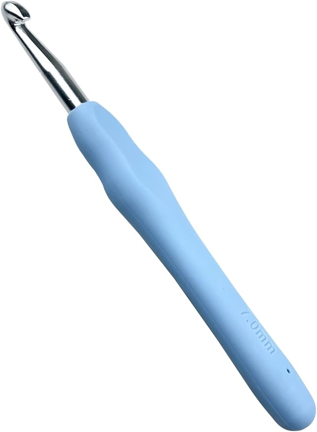 Mdoker 7mm Crochet Hook,Extra Long Crochet Hooks for Arthritic Hands,Ergonomic Grip Soft Handles for Beginners and Experiecced Crochet Lover,Comfortable/Easy to Use