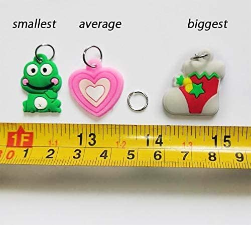 Flydem Rubber Loom Band Silicone Charm, Bracelet Charms,Loom Rubber Bands Charms,Bracelet Pendant,(105pcs)