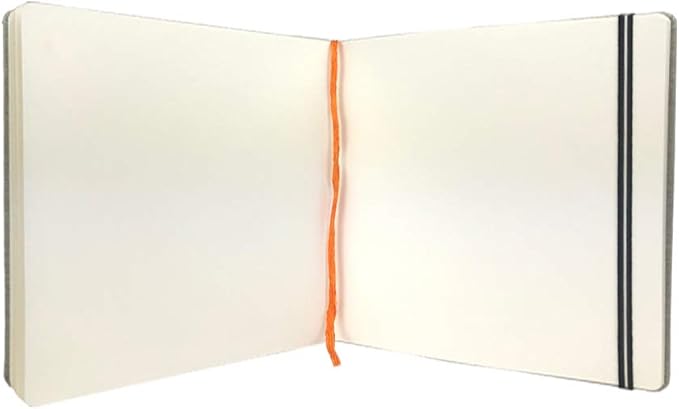 Handbook Watercolor Journal, 8.25 x 8.25 Square, 200 GSM Cold Press Paper, Natural Linen Cover, 60 Pages Art Sketchbook