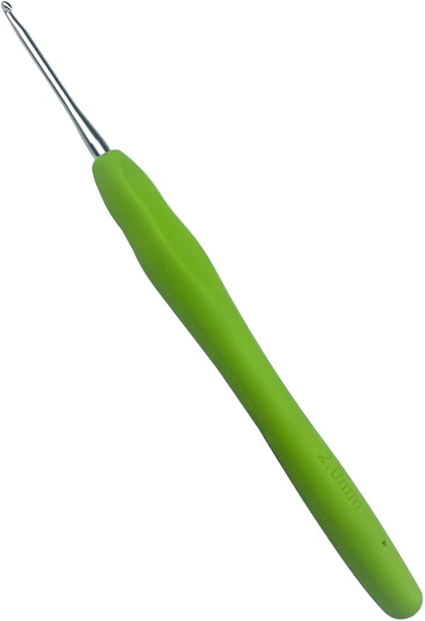 Mdoker Size B/1(2mm) Crochet Hook,Extra Long Crochet Hooks for Arthritic Hands,Ergonomic Grip Soft Handles for Beginners and Experiecced Crochet Lover,Comfortable/Easy to Use