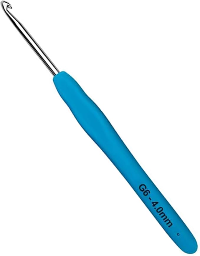 Mdoker Extra Long Crochet Hooks,Ergonomic Grip Soft Handles for Handmade DIY Crocheting,Size G/6(4.0MM)