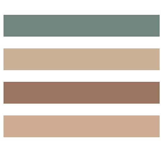 YUBBAEX Natural Color Washi Tape Set 4 Rolls Decorative Tapes for Arts, DIY Crafts, Journals, Planners, Scrapbooking, Wrapping -Neutral Color- (4-Grey Green)
