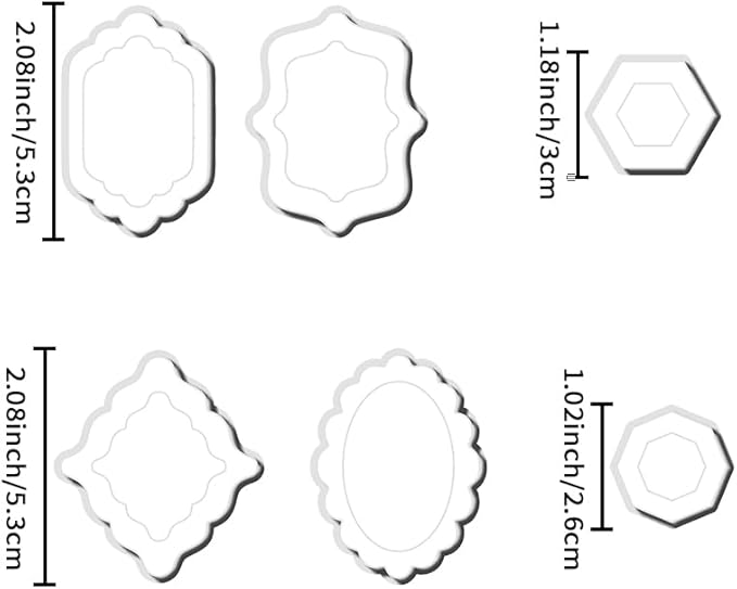 Baroque Style Polymer Clay Cutters Set, Decorative Frame Clay Cutters for Vintage Earrings, Polymer Clay Molds for Layered Designs, Clay Earring Cutters, Clay Tools for Crafting