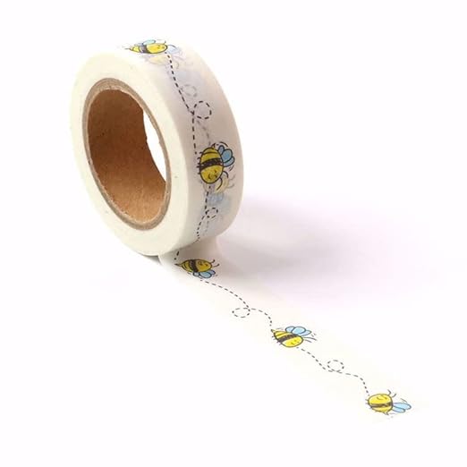 Little Bee Craft Tape - 5/8"x393" Matte Decorative Masking Tape DIY Scrapbooking Craft Supplies