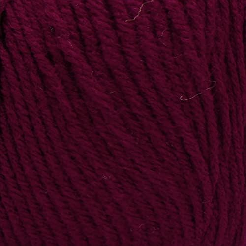 Red Heart Super Saver Jumbo Burgundy Yarn - 2 Pack of 396g/14oz - Acrylic - 4 Medium (Worsted) - 744 Yards - Knitting/Crochet