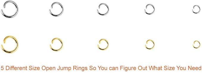 Paxcoo 1200Pcs Open Jump Rings and Lobster Clasps Jewelry Findings Kit with Pliers for Jewelry Making (Silver and Gold)