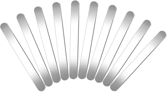 Operitacx 10pcs Stainless Steel Bracelet Blanks Core for Diy Leather Bracelet Making Silver Charm Spacers