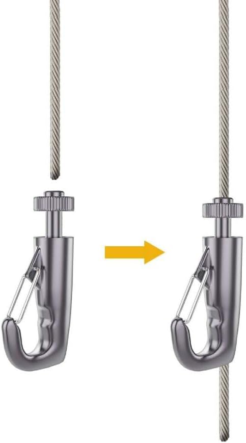 Picture Hanging Systems, for Art Galleries, Home, Two 48inch Rails, Click Rail Kits (2 White Rails 4 Steel Cables & 4 Hooks)