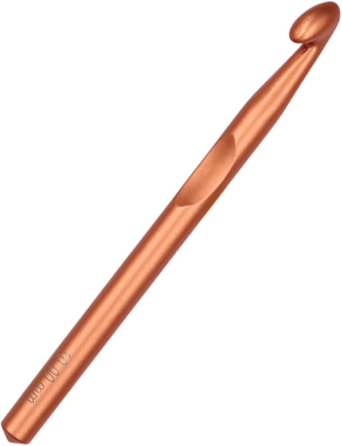 Large Size Crochet Hook 10mm Crochet Hook Long Crochet Needle QLRFFLJOY Metal Crochet Hooks DIY Yarn Weaving Tools for Knitting Blankets, Carpets and Shawl (10.0 mm)