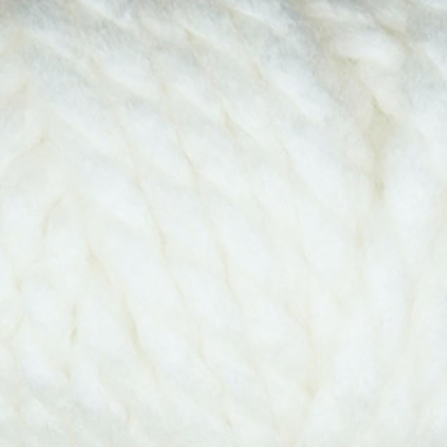 Estako Cozy Thick & Quick Yarn (4 Skeins Pack) 20% Wool 80% Acrylic Soft Super Bulky Weight #6 Knitting and Crocheting Yarn (4 x 3.52 Oz) / (4 x 65 Yrds) (50187-White)