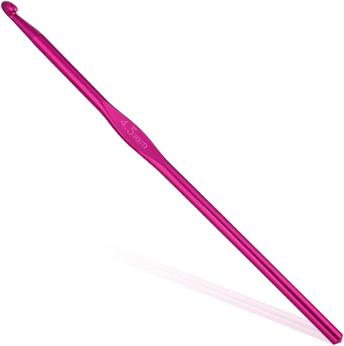 4.5 mm Crochet Hook, Crochet Needles for Yarn, Aluminum Ergonomic Crochet Hooks for Craft Beginners
