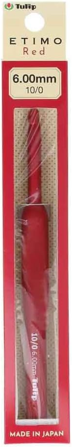 Tulip Etimo Red Crochet Hook 6.0 mm Soft-Grip Handle - 1 Piece