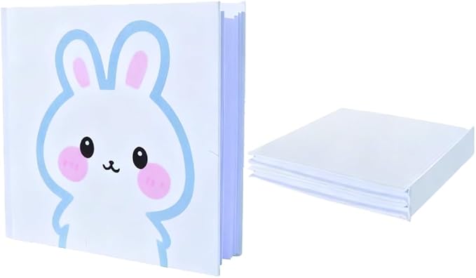 2PCS 5x5 Inch White Blank Books 160GSM Blank Hardcover Book to Write Stories Hardcover Sketchbooks for Students DIY Make Your Own Book Blank inside 48 Pages