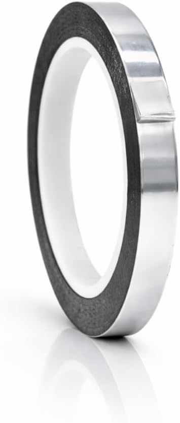 WOD MPFT2 Silver Metalized Polyester Mylar Film Tape with Acrylic Adhesive, 3/4 inch x 72 ft. Vibrant Mirror Silver Tape, Decor Tape for Detailing Accent Wall, Graphic Arts, Car and Boat Trim