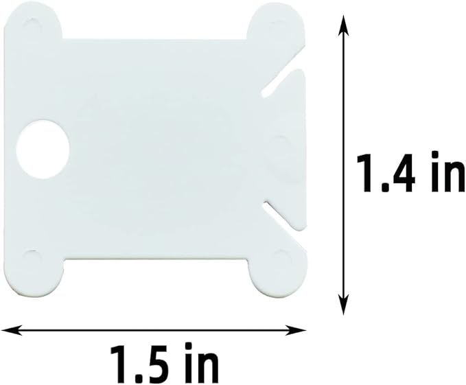 120 Pieces Plastic Floss Bobbins for Cross Stitch Embroidery Cotton Thread Embroidery Floss Cross Stitch Threads Craft DIY Sewing Storage Winding Thread Organizer Holder Embroidery DIY Cards (White)
