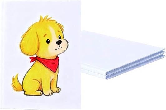 2PCS 6x8 Inch White Blank Books for Kids 160GSM Blank Hardcover Book to Write Stories Hardcover Sketchbooks for Students DIY Make Your Own Book Blank inside 48 Pages