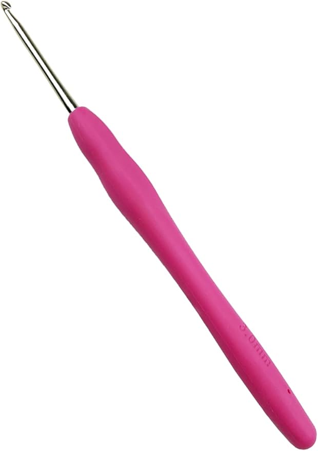 Mdoker Size D/3(3mm) Crochet Hook,Extra Long Crochet Hooks for Arthritic Hands,Ergonomic Grip Soft Handles for Beginners and Experiecced Crochet Lover,Comfortable/Easy to Use