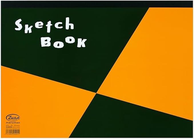 Maruman ZUAN Sketchbook, B5, 7.17" x 10.12", Classic Drawing Paper Sketchbook Pad, 50 Pages of Acid-Free Textured Paper for Sketching, Durable Twin-Wire Binding, Made in Japan