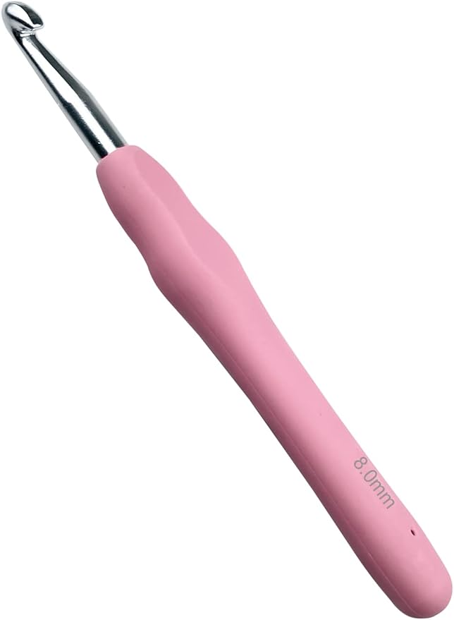 Mdoker Size L/11(8mm) Crochet Hook,Extra Long Crochet Hooks for Arthritic Hands,Ergonomic Grip Soft Handles for Beginners and Experiecced Crochet Lover,Comfortable/Easy to Use