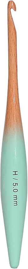 mindfulknits Premium Ergonomic Beech Wood Crochet Hook – Size US H, 5mm – 15cm Length – Wooden Crochet Hook - Knitting & Crochet Supplies for Crafting Relaxation & Stress Relief (5mm)