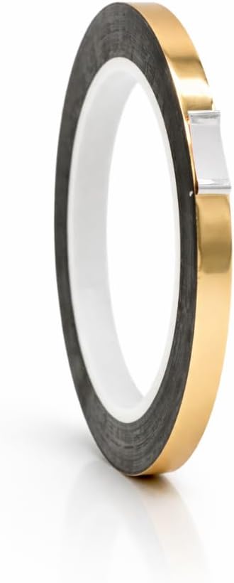 WOD MPFT2 Gold Metalized Polyester Mylar Film Tape with Acrylic Adhesive, 1/4 inch x 72 yds. Vibrant Mirror Gold Tape, Decor Tape for Detailing Accent Wall, Graphic Arts, Car and Boat Trim