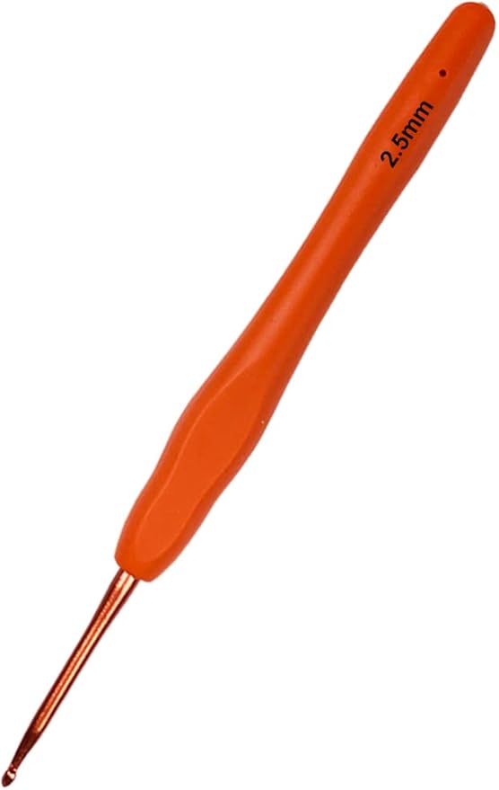 Hobekoee Size C/2.5mm Crochet Hook Ergonomic Handle for Arthritic Hands Soft & Smooth Knitting Needles for Beginners and Crocheting Yarn