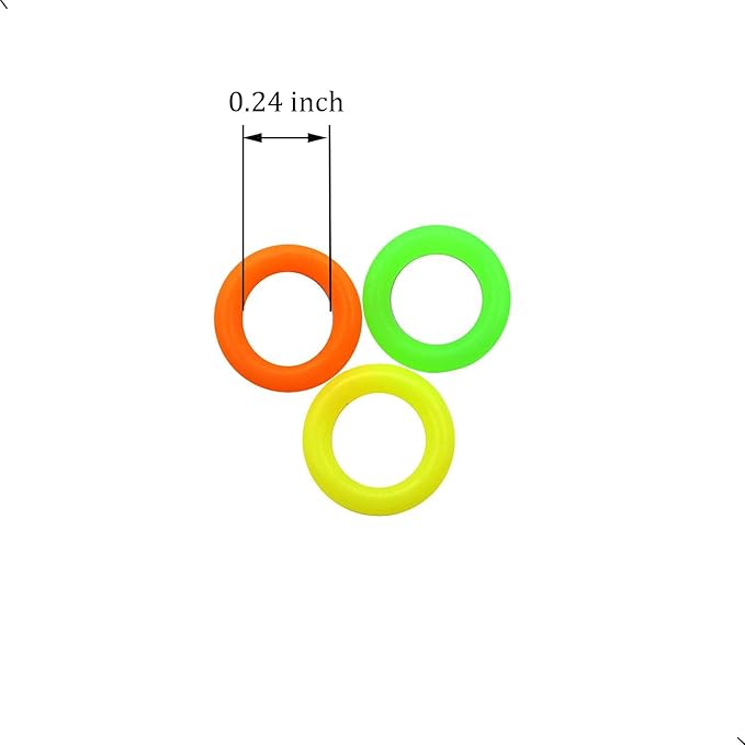 ZXUEZHENG 150 Pack Elasticity Silicone Soft Stitch Ring Markers for Knitting Crochet Etc, (Small Size for Needle Sizes 0-8, Orange, Yellow, Green)
