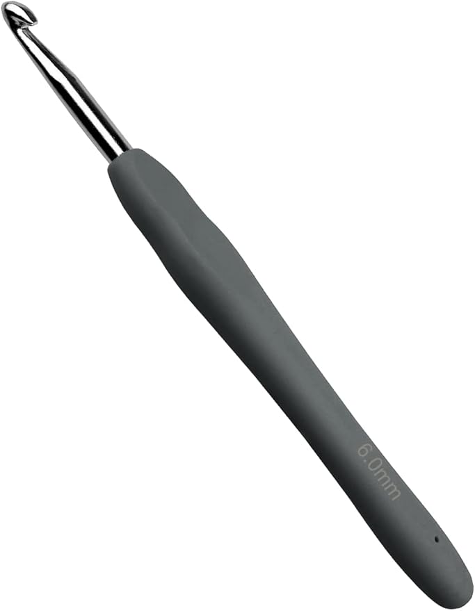 Mdoker Size J/10(6mm) Crochet Hook,Extra Long Crochet Hooks for Arthritic Hands,Ergonomic Grip Soft Handles for Beginners and Experiecced Crochet Lover,Comfortable/Easy to Use