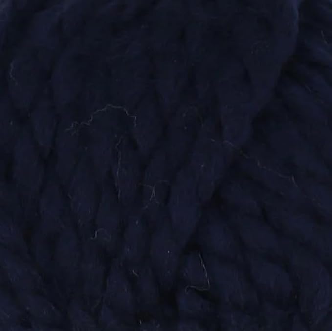 Estako Cozy Thick & Quick Yarn 20% Wool 80% Acrylic Soft Super Bulky Weight #6 Knitting and Crocheting Yarn 3.52 oz (100gr) 65 yds (60 m) (55302 - Navy Blue)