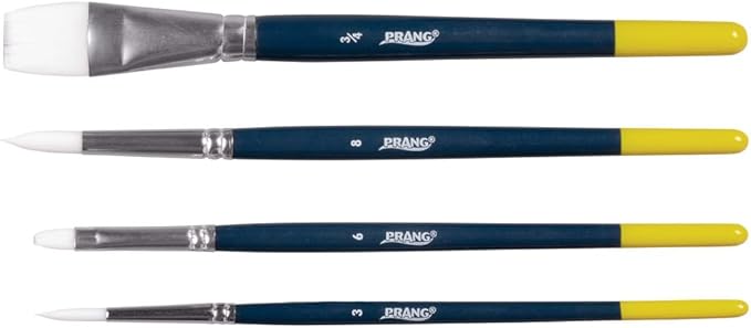 Prang Hobby Paint Brush Set, Assorted Sizes, Set of 4