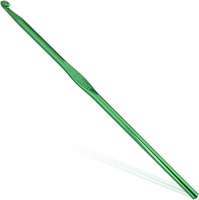4 mm Crochet Hook, Crochet Needles for Yarn, Aluminum Ergonomic Crochet Hooks for Craft Beginners