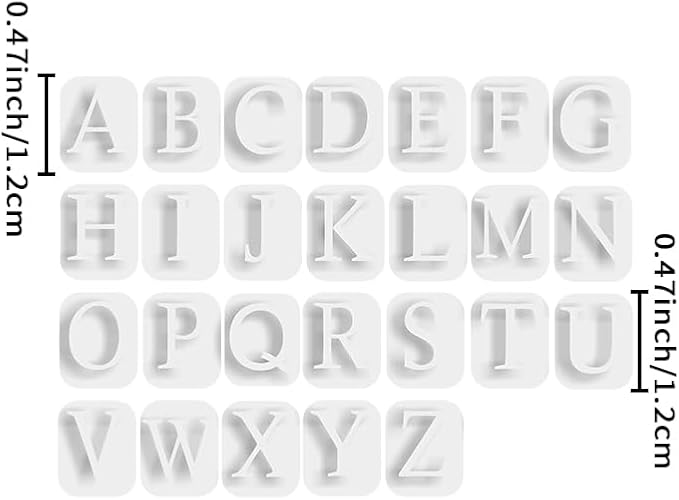 Xaekicr 26PCS Alphabet Polymer Clay Cutters Set – Uppercase Letter Clay Cutters for Polymer Clay Molds, Clay Tools for DIY Crafts, Leather, Baking