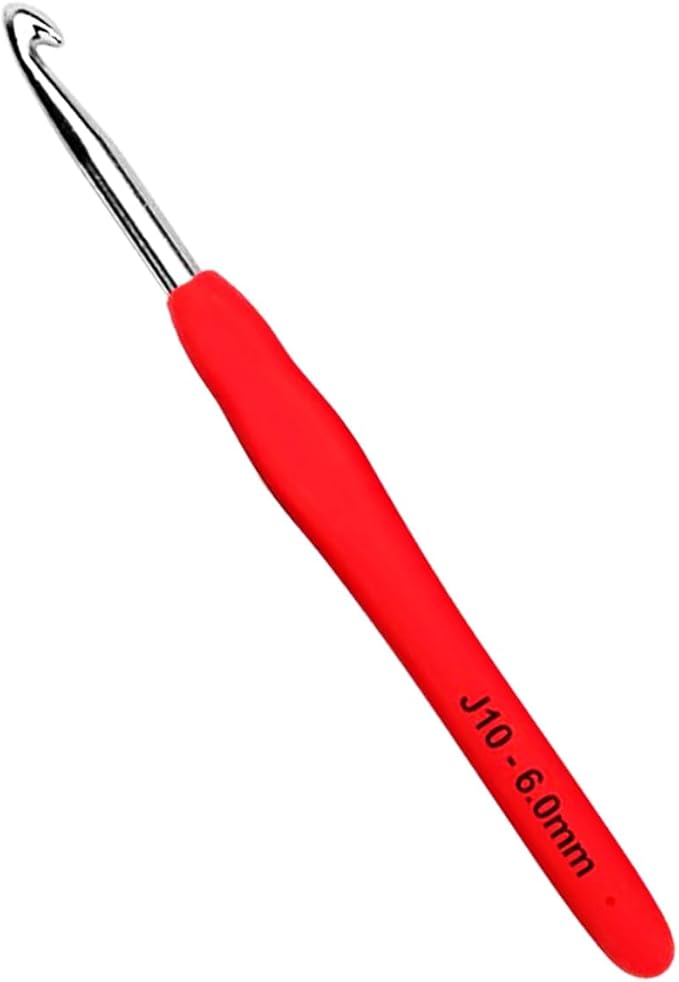 Mdoker Extra Long Crochet Hooks,Ergonomic Grip Soft Handles for Handmade DIY Crocheting,Crochet Hook Needles for Arthritic Hands,Size J/10(6.0MM)