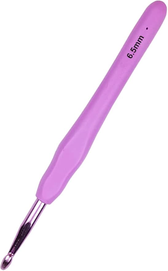 Hobekoee Size K/6.5mm Crochet Hook Ergonomic Handle for Arthritic Hands Soft & Smooth Knitting Needles for Beginners and Crocheting Yarn
