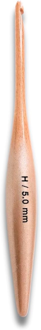 Limited Edition Golden Ergonomic Crochet Hook 5mm (H-8) - Comfortable Soft Grip Handle for Beginners & Experienced Crafters - Premium Quality