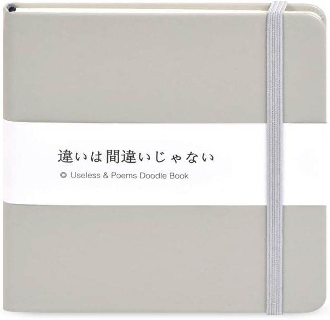 Small Square 5x5" 80gsm Mini Notebooks Blank Pages Sketchbooks Travel Journal Pocket Hardcover Paint Writing Notebook Blank Diary Memo Planner Sketchbook PU Leather Cover, Grey