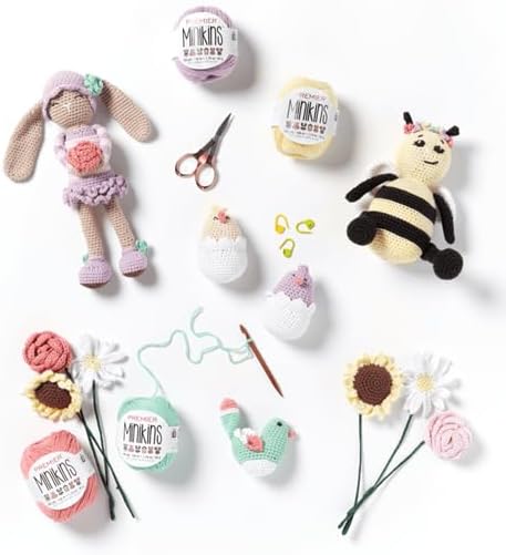 Premier Minikins Yarn 9-Pack Bundle with Bella's Crafts Stitch Markers (Pastels)