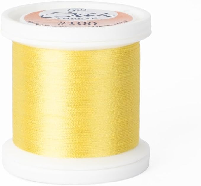YLI Threads Silk Thread – 100 wt Fine Japanese Silk for Appliqué, EPP, and Quilting - Daffodil Yellow