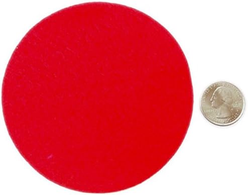 Playfully Ever After Red Craft Felt Circles (4 Inch - 19pc)