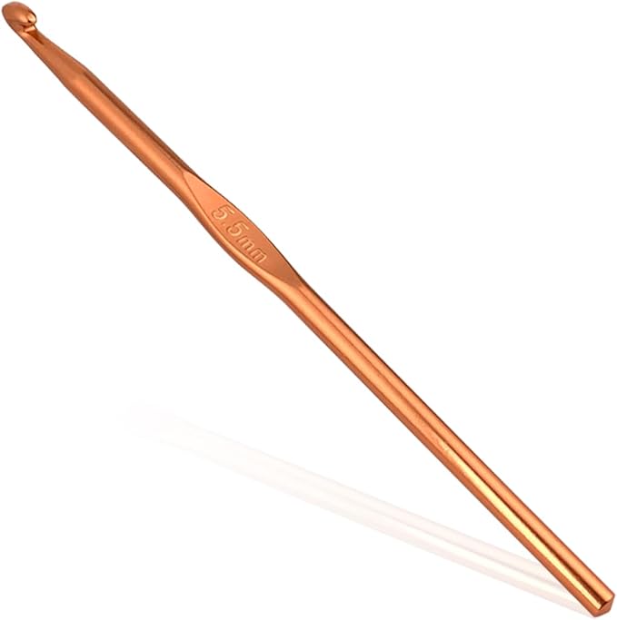 5.5 mm Crochet Hook, Crochet Needles for Yarn, Aluminum Ergonomic Crochet Hooks for Craft Beginners