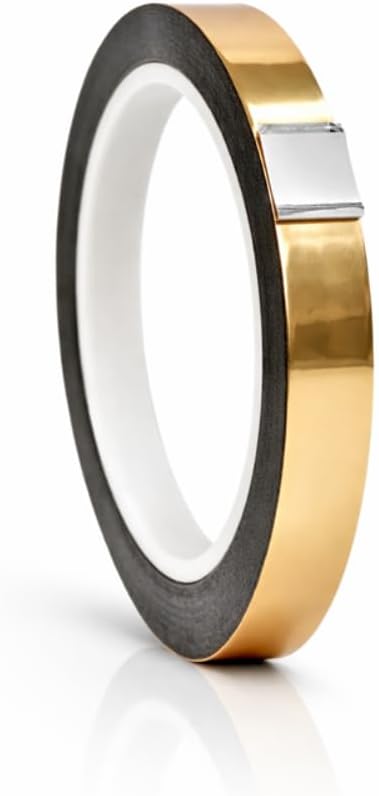 WOD MPFT2 Gold Metalized Polyester Mylar Film Tape with Acrylic Adhesive, 3/4 inch x 72 yds. Vibrant Mirror Gold Tape, Decor Tape for Detailing Accent Wall, Graphic Arts, Car and Boat Trim