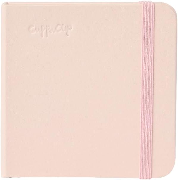 CuppaClip Watercolor Journal 300GSM Fine Grain Art Supplies for Adults Kids Watercolor Pad Wet Media Painting Wood Pulp Paper (Pink, 3.3x3.3in)