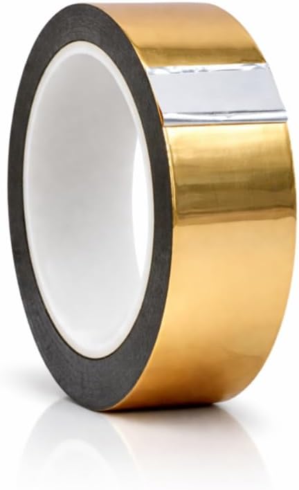 WOD MPFT2 Gold Metalized Polyester Mylar Film Tape with Acrylic Adhesive, 1.5 inch x 72 yds. Vibrant Mirror Gold Tape, Decor Tape for Detailing Accent Wall, Graphic Arts, Car and Boat Trim