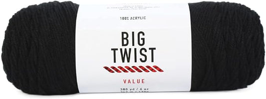 Craftz Black Worsted Yarn (100% Acrylic, 6 oz, 380 Yards)