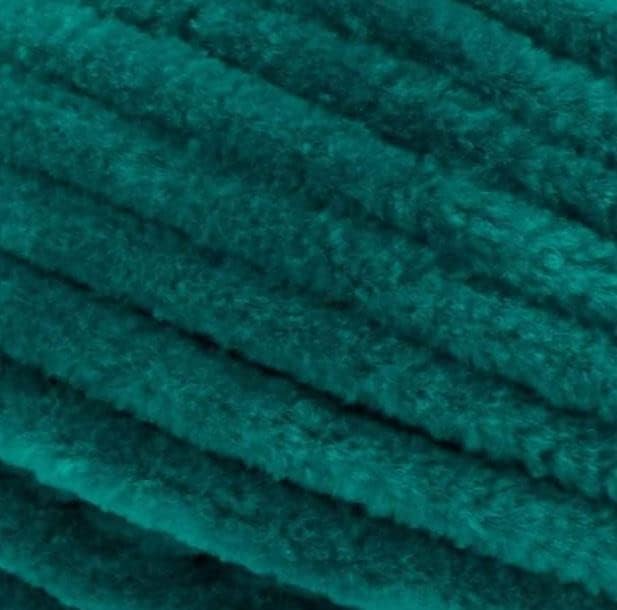 Premier Yarns Parfait Chunky Chenille 3.5 Oz 6 Super Bulky Weight 3 Pack Bundle with Bella's Stitch Place Holders (Emerald)